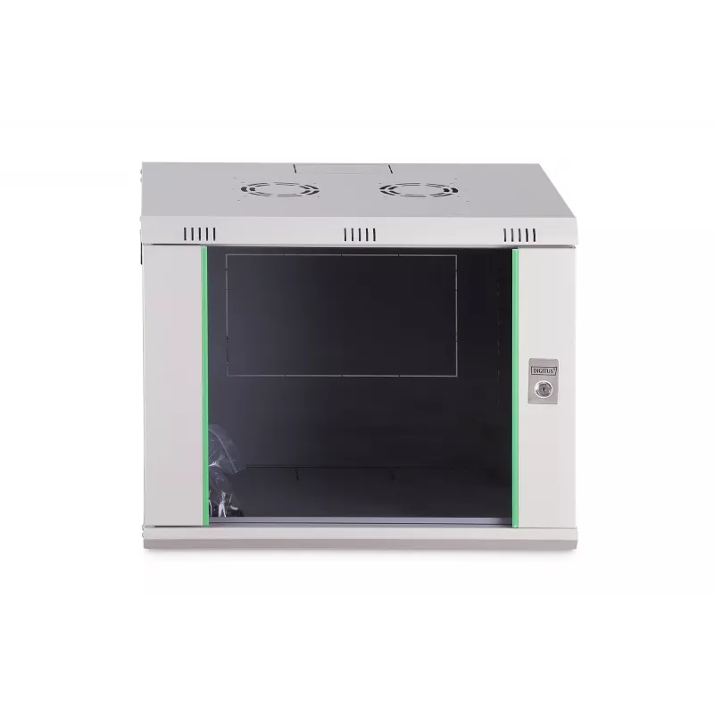 Wandgemonteerde 9U-rackbehuizing DIGITUS Dynamic-N DN-37104, 600 x 450 mm, IP20, slot met sleutel, ongemonteerd