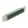 LWL-patchpaneel DeLOCK 10 inch 12 poort SC Duplex groen 1HE grijs