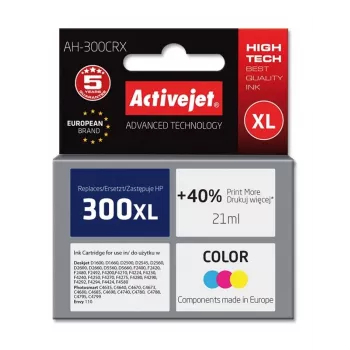 Activejet AH-300CRX inkt (vervanging voor HP 300XL CC644EE; Premium; 21 ml; kleur)
