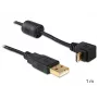 USB-kabel DeLOCK USB 2.0 1 m Micro-USB B zwart