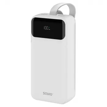 Powerbank SAVIO BA-11 lithium-ion 3000 mAh, 3,7 V, USB-C x2, wit