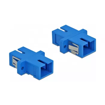 Glasvezeladapter SC-bus naar SC-bus, DELOCK 85990, blauw, 4-pack