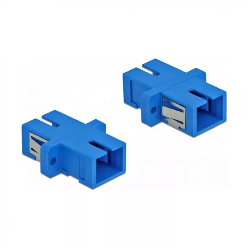 Glasvezeladapter SC-bus naar SC-bus, DELOCK 85990, blauw, 4-pack