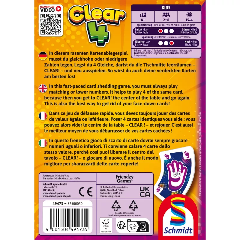 Clear 4, kaartspel