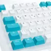 Ducky keycap set, PBT, ISO (DE) - wit/blauw