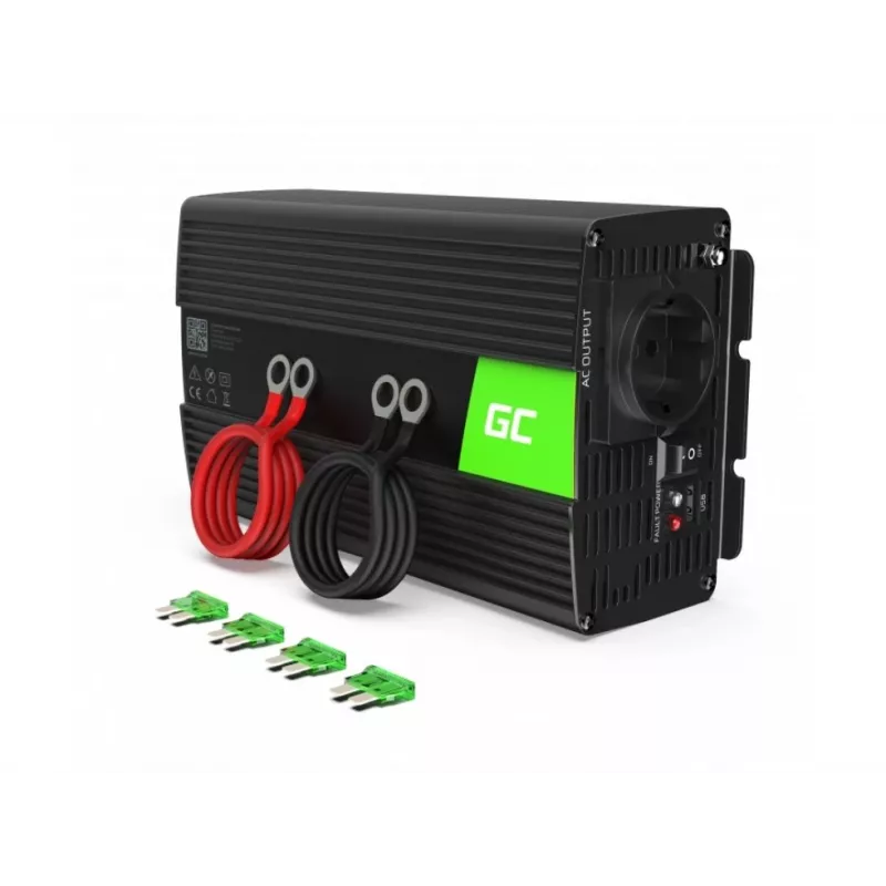 Green Cell INV09 spanningsomvormer auto 1000 W zwart