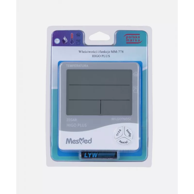 Digitale hygrometer Mesmed MM-778 Higo Plus — temperatuur- en vochtigheidsweergave