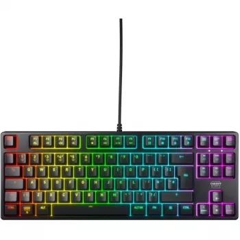 No name K4V2 TKL toetsenbord – compact tenkeyless-design, bedraad, zwart, UK-layout