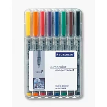 Marker Staedtler 316 WP8 zwart blauw bruin groen oranje rood violet geel