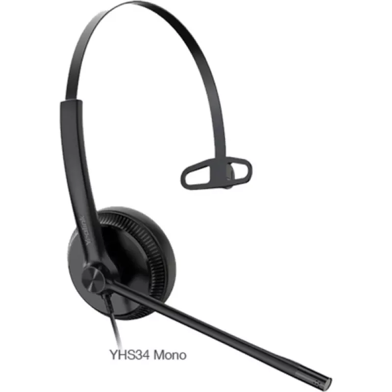 Yealink YHS34 Lite Mono headset bedraad hoofdband kantoor/callcenter zwart