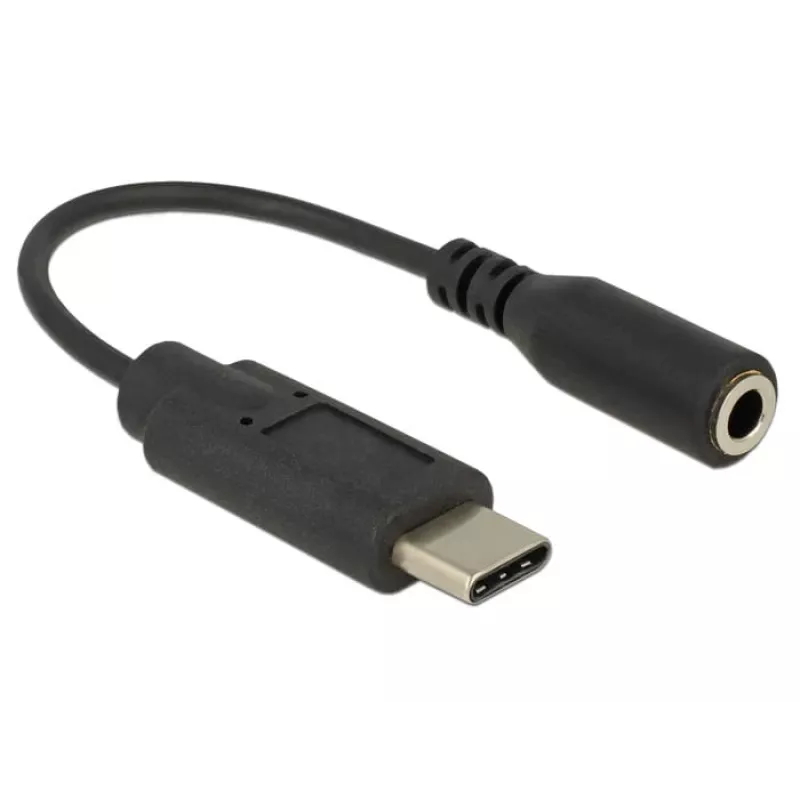 Delock audio-adapter - 24-pins USB-C (M) naar ministekker stereo 3,5 mm (W)