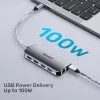 USB-C hub Unitek D1122A01 met 2x HDMI 4K en 100W Power Delivery