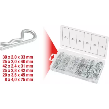 Spatbordpennenset KS Tools 970.0060 — 150 stuks, diameter 1,8×33 tot 3,9×75 mm