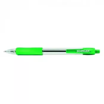 STANGER balpen 1.0 Softgrip intrekbaar, groen, 1 stk. 18000300041