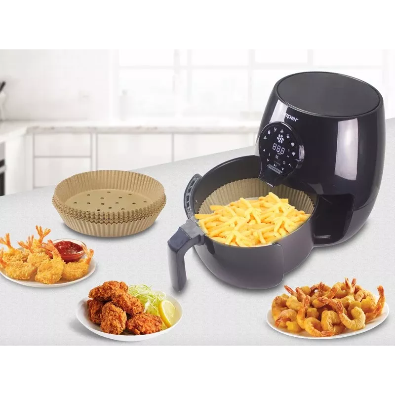 Beper C103ACC001 bakpapieren inlegvellen voor heteluchtfriteuse, 20 cm, 100 st.