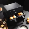 Heteluchtfriteuse Petra PT4750BLKVDEEU7, tweekamer, 3,7 L inhoud, zwart