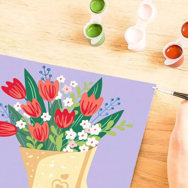 Schilderen-op-nummer-set Ravensburger CreArt - tulpenboeket-afbeelding, model 25518