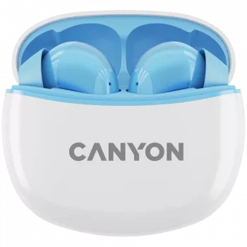 Canyon TWS-5 CNS-TWS5BL Hoofdtelefoon – True Wireless – Bluetooth 5.3 – In-ear – USB-C oplaadcase – Touch-bediening – tot 38 uur speeltijd – Zwart