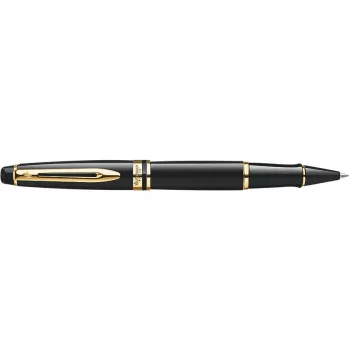 Waterman Expert rollerbal, fijn (F), zwart gelakt, GT
