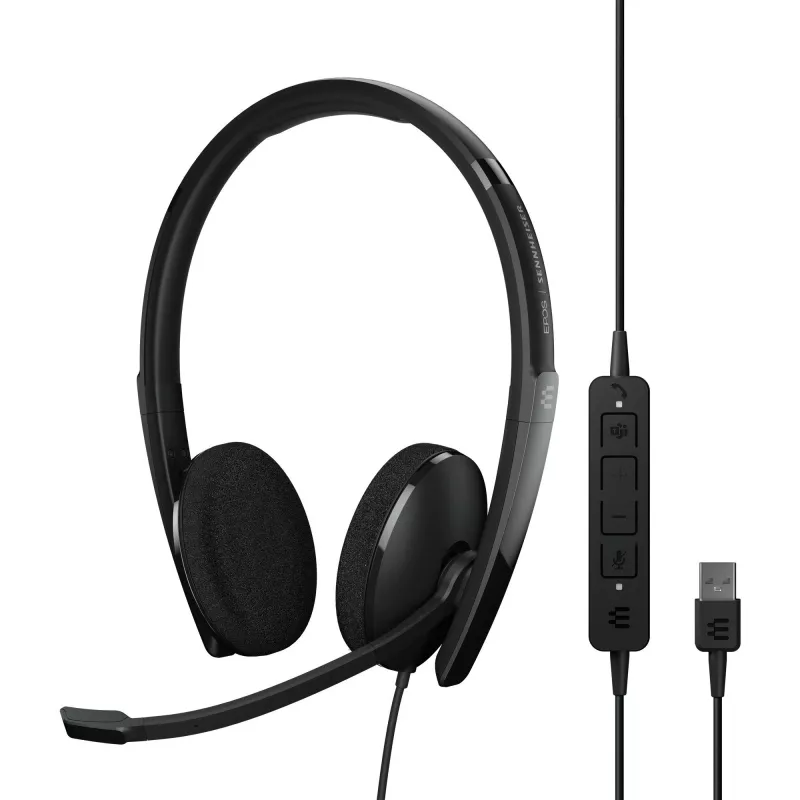 EPOS | SENNHEISER ADAPT 160T USB II headset bedrade headset kantoor/callcenter USB Type-A zwart