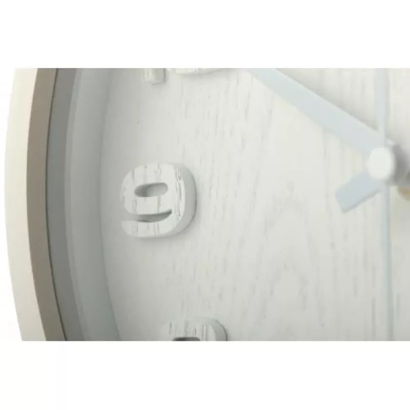 NeXtime wandklok 5192wi Wood Wood Small 22x20 cm, wit