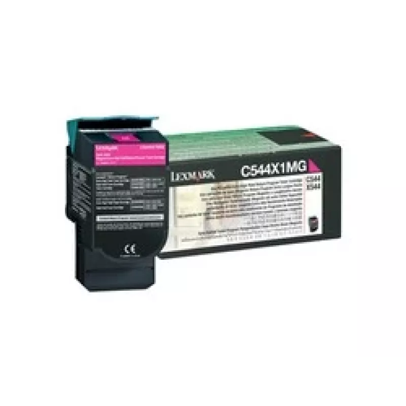 Lexmark C544X1MG tonercartridge voor C544/C546/X544/X546/X548, magenta, 4000 pagina's