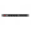 Lanberg PDU-04E04I-0200-IEC-BK 1U rack-PDU, 4x type E + 4x IEC C13, 10 A, 2 m, zwart