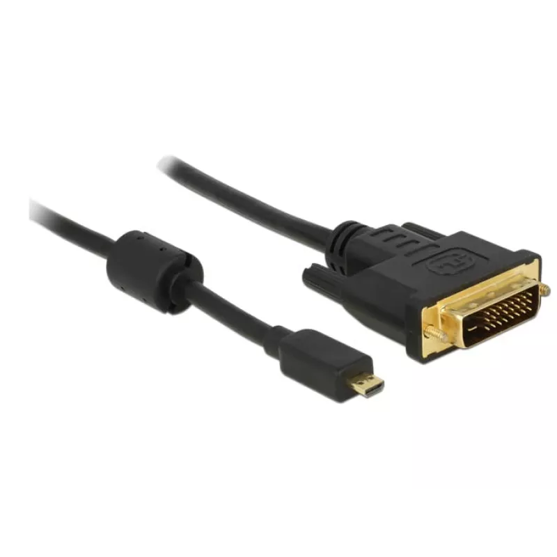 Videokabel-adapter DeLOCK 83586 Micro-HDMI naar DVI-D 2 m zwart
