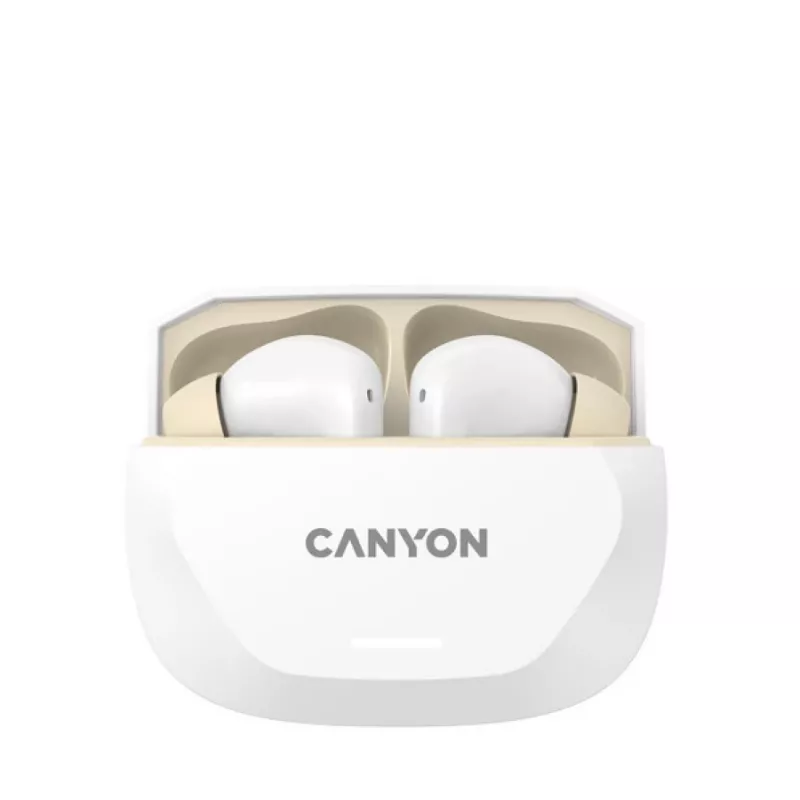Hoofdtelefoon CANYON HEXAGON 7 TWS ANC+ENC Draadloos opladen Wit Beige