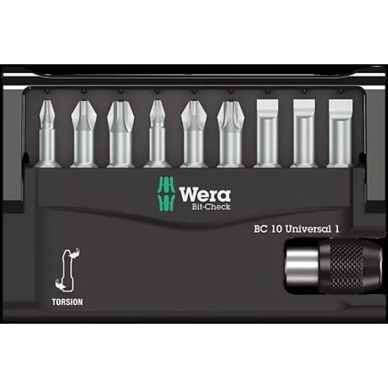 Schroevendraaier-bitset Wera 05056161001 9 stuks