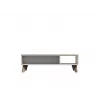 Salontafel cama meble LOTTA 110 — rechthoekig, 1100×600×350 mm, wit frame met Sonoma-eiken tafelblad