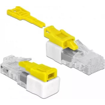 Delock 85334 RJ45-poortblokkerset, 5 stuks, wit/geel