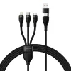 USB-kabel Baseus CASS030101 1,2 m USB-A/USB-C USB-C/Micro-USB-B/Lightning zwart