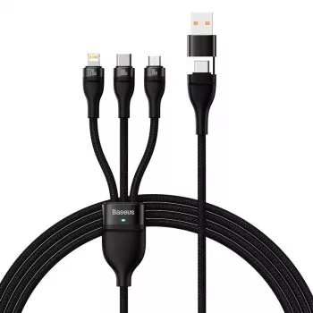 USB-kabel Baseus CASS030101 1,2 m USB-A/USB-C USB-C/Micro-USB-B/Lightning zwart