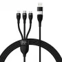 USB-kabel Baseus CASS030101 1,2 m USB-A/USB-C USB-C/Micro-USB-B/Lightning zwart