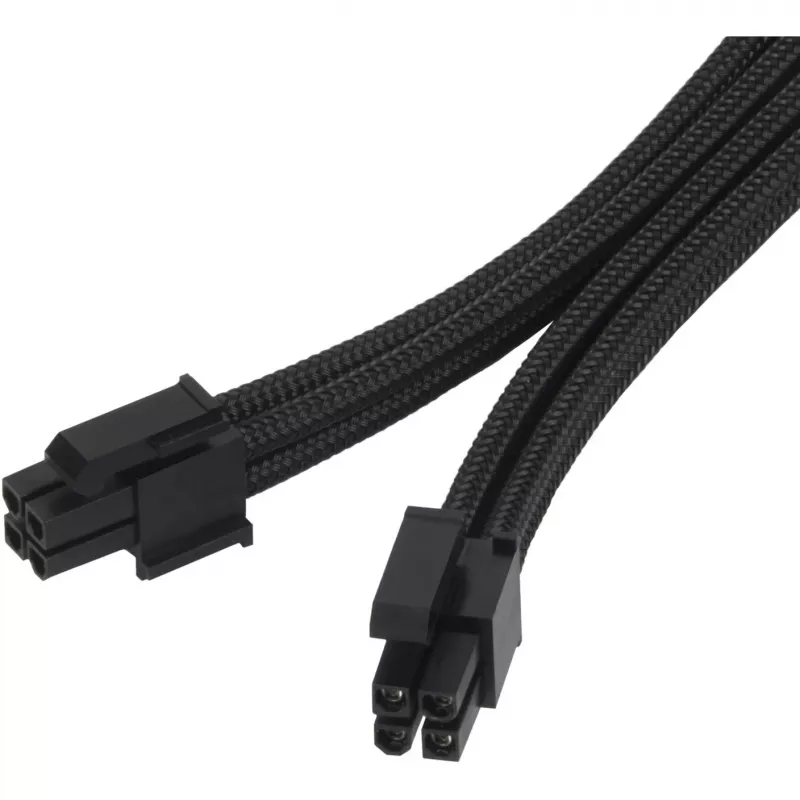 SilverStone SST-PP07E-EPS8B verlengkabel EPS 8-pins naar EPS/ATX 4+4-pins, 30 cm, zwart