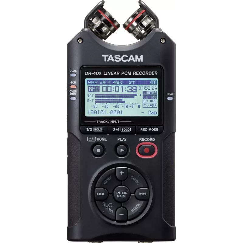 Tascam DR-40X - draagbare digitale recorder met USB-interface, 2 x stereo-opname