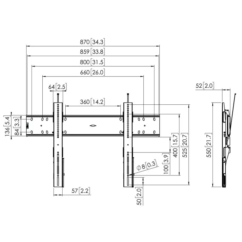 Vogels PFW 6810 wandsteun voor 55-80 inch, max. 75 kg, zwart