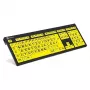 Logickeyboard XL Print NERO Office USB QWERTZ Duits zwart geel