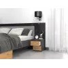 Nachtkastje Topeshop M2 ANTRACYT/ARTISAN 2 laden antraciet eiken hout
