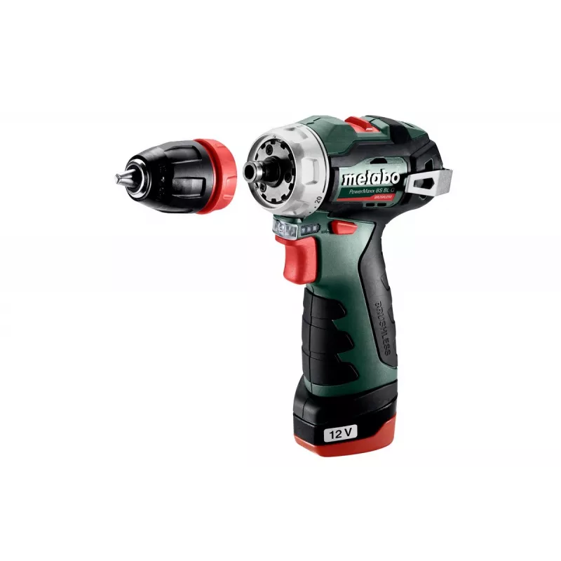 Metabo PowerMaxx BS BL Q 601749500 accuboor-schroefmachine, 12V, 38 Nm, 2x 2,0 Ah
