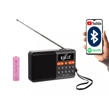 Draagbare analoge AM/FM-Bluetooth-radio BLOW RA18 met FM-tuner en Bluetooth-connectiviteit