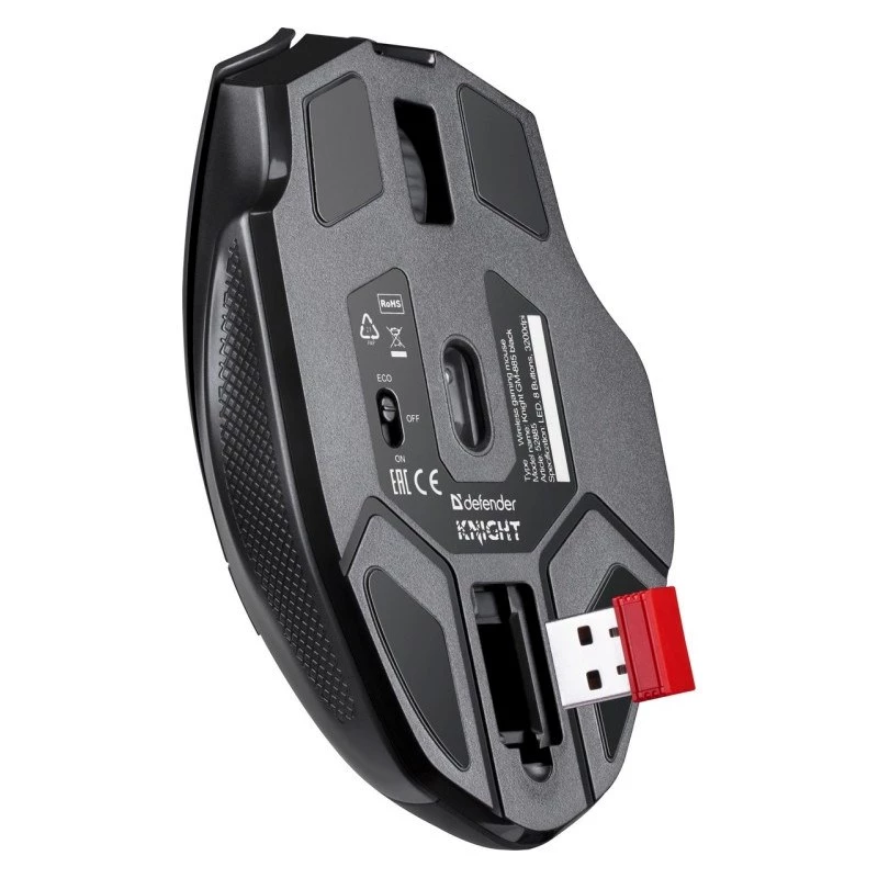 Muis DEFENDER GM-885 KNIGHT RF WIRELESS 3200dpi 8P zwart