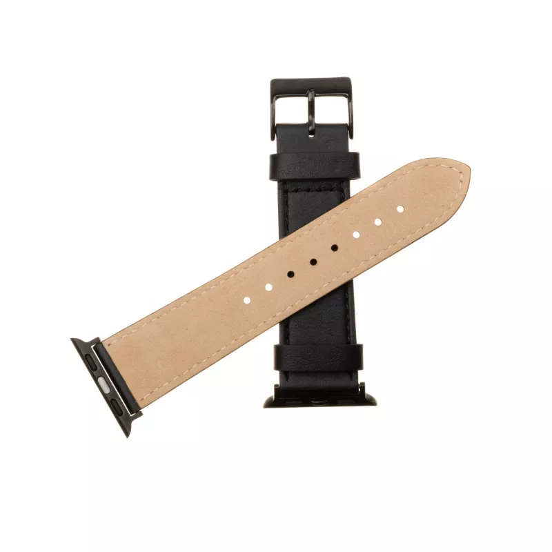 Leren band voor Apple Watch FIXED FIXLST-434-BK — zwart, vervangingsband