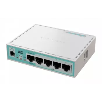 Mikrotik hEX bedrade router Gigabit Ethernet wit