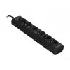 ActiveJet stekkerdoos 6GNU - 3M - C, 6 stopcontacten, type E, 3 m kabel, 10 A, zwart