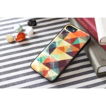 iKins hoesje voor Apple iPhone 8/7 – mozaïekpatroon, zwart