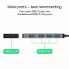 USB-hub Green Cell HUB-GC-C4A — 4-poorts USB-C 3.0-hub