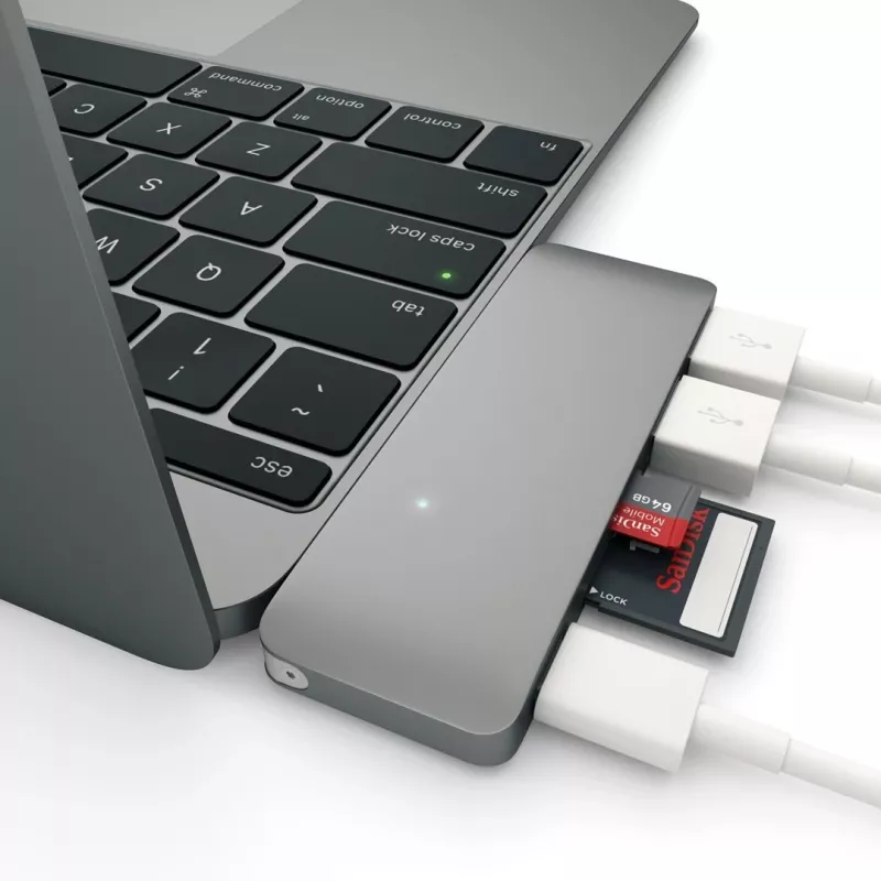Satechi ST-TCUPM Type-C USB 3.0 3-in-1 combohub