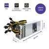 Qoltec 50177 PCI-E-voeding Smart 1600W | 80 Plus Gold - Data Mining